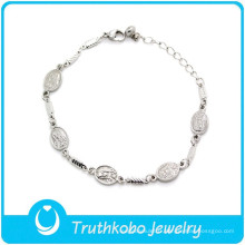 TKB-B0072 &quot;Virdin Mary vous bénissant&quot; bijoux christain Baby Baby chaîne de poignet bracelets d&#39;argent pour les femmes